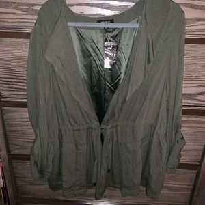 Torrid Army Green Jacket 4X